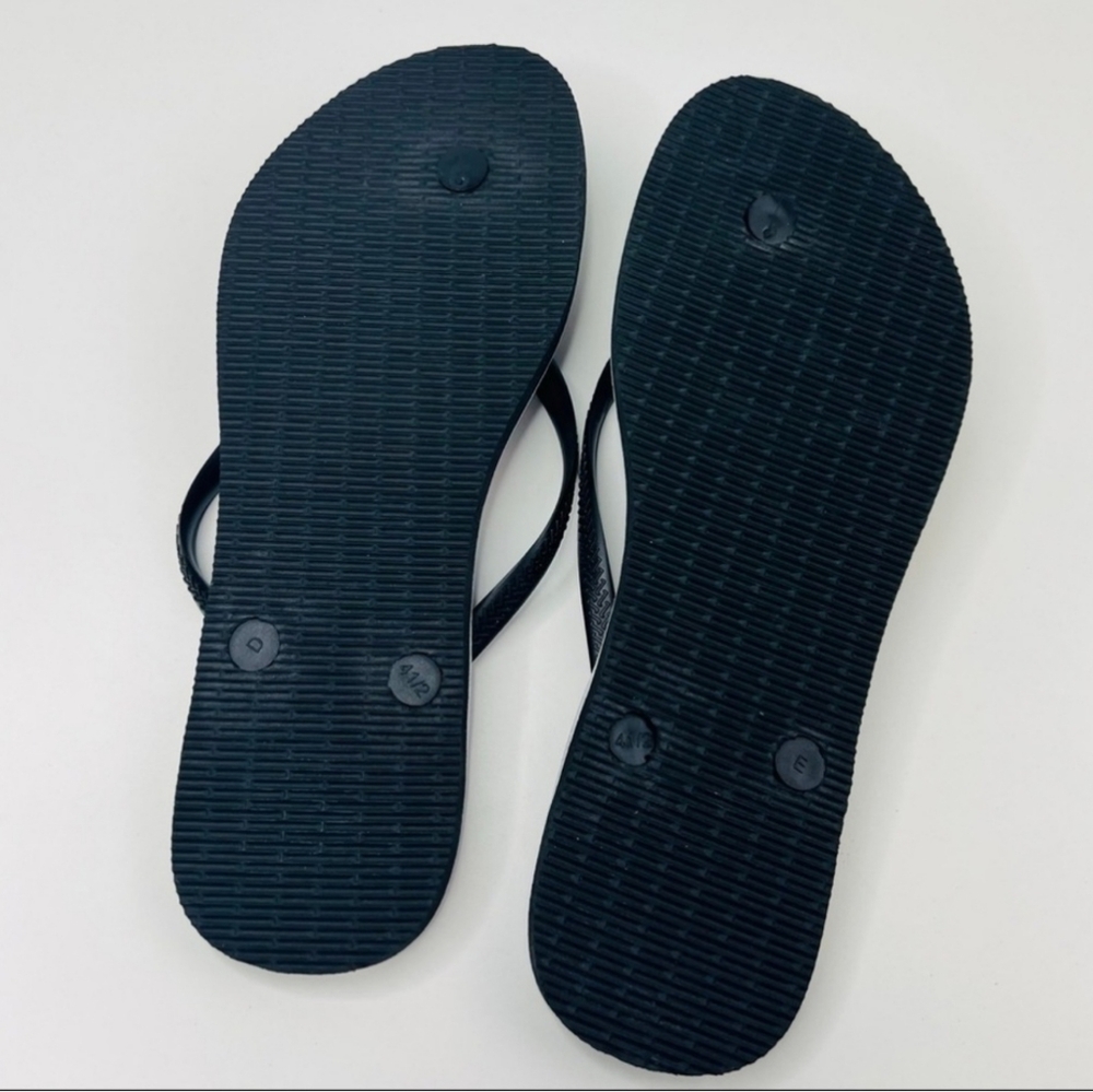 NWT Women's Havaianas Slim Pride Flip Flop Sandal - Black Rainbow - Picture 8 of 12